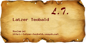 Latzer Teobald névjegykártya
